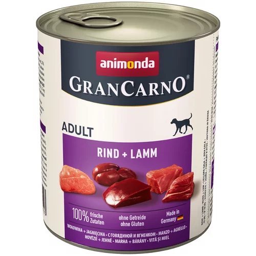 Animonda GranCarno Original Adult 6 x 800 g - Govedina & jagnjetina