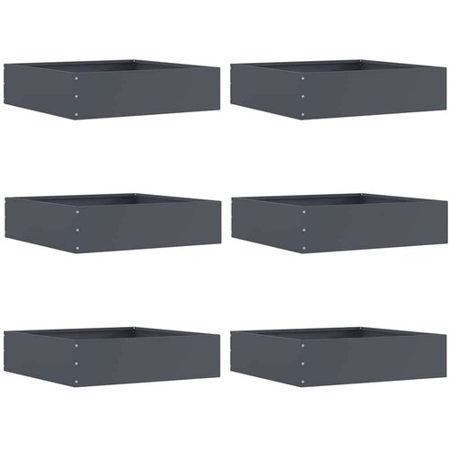 VidaXL Ograda oko Travnjaka 6 pcs Antracit 50 x 50 x 13 cm Čelik Slike