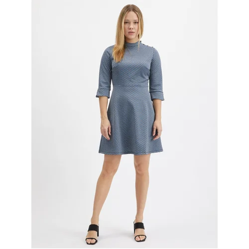 Orsay Blue Ladies Patterned Dress - Women