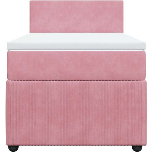 VidaXL Box spring krevet s madracem ružičasti 90x190 cm bar&amp;scaron;unasti Slike