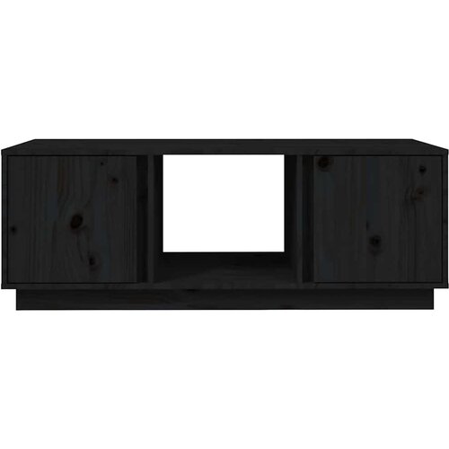  Stolić za kavu crni 110 x 50 x 40 cm od masivne borovine Slike