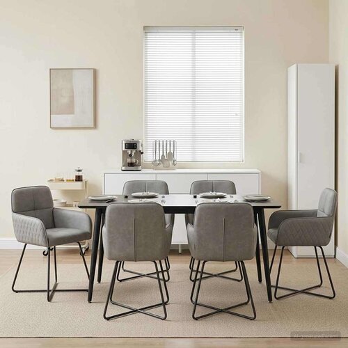 vidaXL Trpezarijske stolice 6 pcs Baršun Svjetlosiva 59 x 56,5 x 86 cm Cene