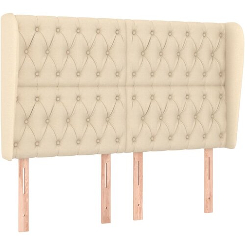 Maison Chic Vzglavna omarica - Nočna omarica - Posteljna omarica z u&amp;scaron;esi krem 147x23x118/128 cm blago, (21708447) Slike