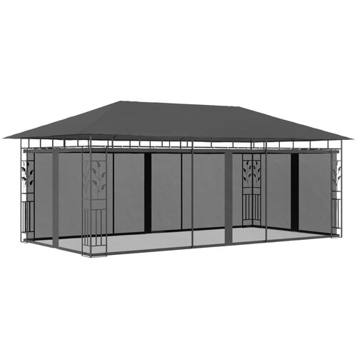 vidaXL Paviljon z mrežo proti komarjem 6x3x2,73 m antraciten Cene