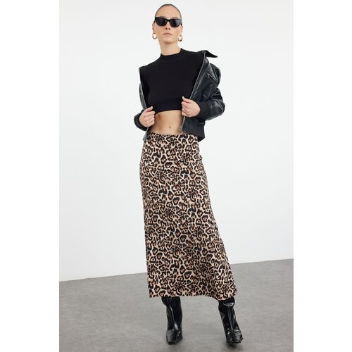 Trendyol Multicolored Leopard Animal Patterned Maxi Length Woven Skirt Cijene
