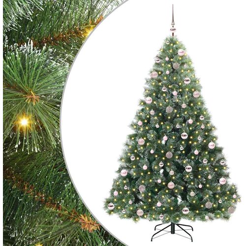 VidaXL Umjetno božićno drvce s stalakom Zelena 210 cm PE i PVC Slike
