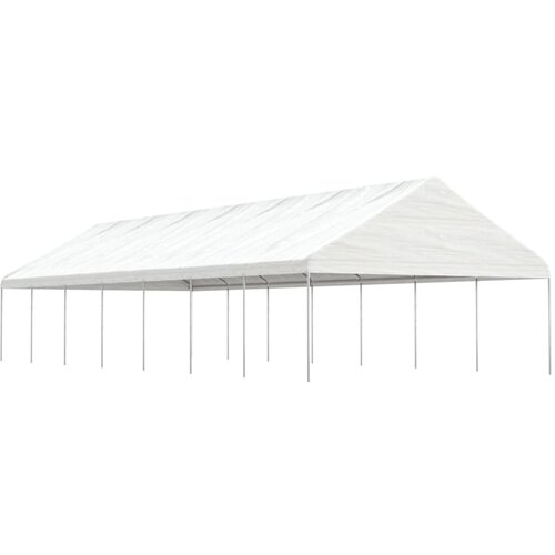 vidaXL Paviljon s streho bel 15,61x5,88x3,75 m polietilen Cene