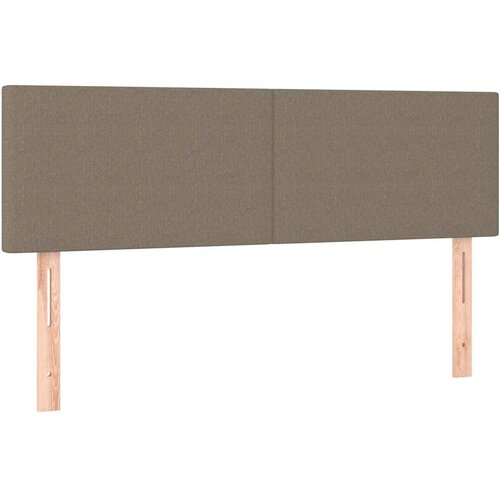  Krevet s oprugama i madracem smeđesivi 140x200 cm tkanina Slike