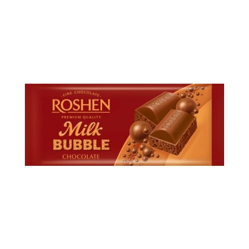 Roshen vazdušasta mlečan čokolada 80g Slike