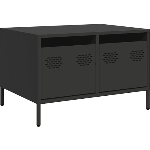 Maison Chic TV omarica - TV enota - Televizijska omarica črna 68x50x43,5 cm hladno valjano jeklo, (21701287) Cene