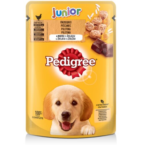 Pedigree JUNIOR s piletinom i rižom u želeu, 100 g Cijene