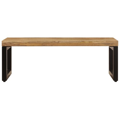  Stolić za kavu 100 x 50 x 35 cm od masivnog drva manga i čelika Slike