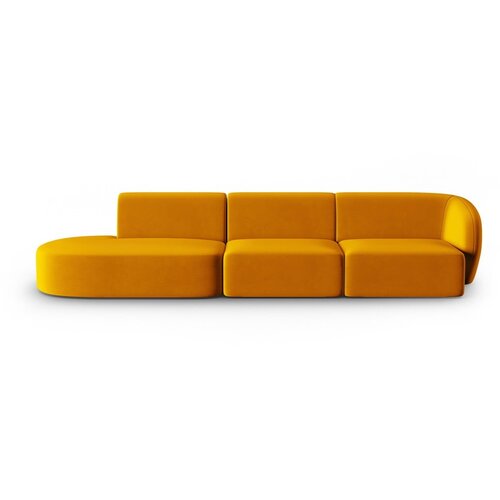 Milo Casa Gorčično rumena žametna sedežna garnitura desni kot 311 cm Paolo &amp;ndash; Slike