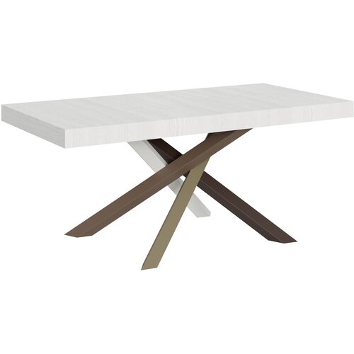 Itamoby &amp;nbsp; Volantis (90x180/284 cm) - bela, barva nog: bela, rjava - raztegljiva jedilna miza, (20842533) Slike