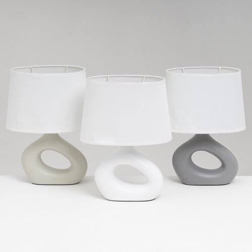 Casa Selecci&amp;oacute;n Bijela stolna lampa keramička s tekstilnim sjenilom (visina 30 cm) &amp;ndash; Slike