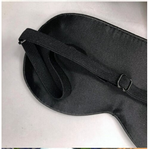 INF Svilena spalna maska za ženske in mo&amp;scaron;ke, 100 % svilena maska za oči Black, (5000369361) Slike