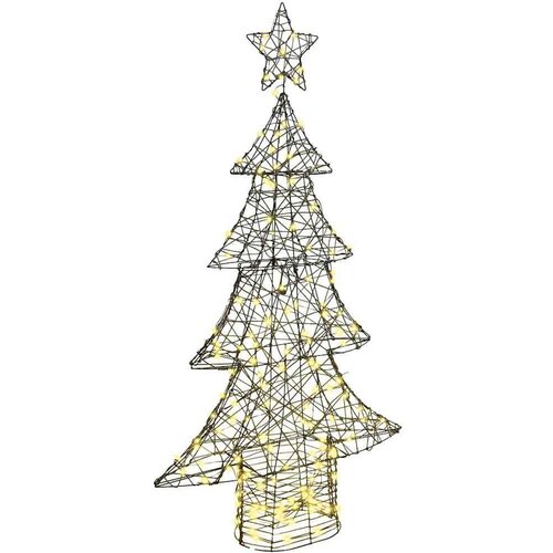 vidaXL Božično drevo med 160 LED Toplo bela 150 cm Ratan Cene