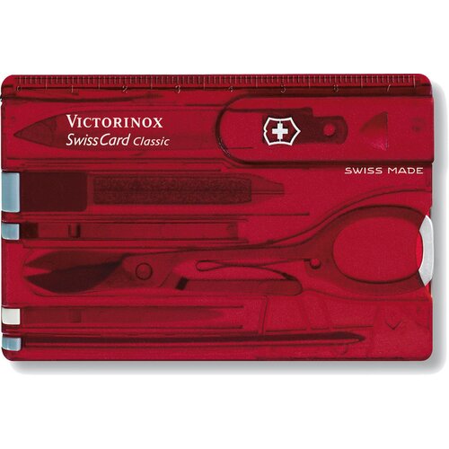 Victorinox multifunkcionalni alat Swiss Card Translucent RED Cene