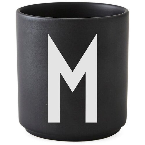 Design Letters Črna porcelanasta skodelica Alphabet M, 250 ml Cene