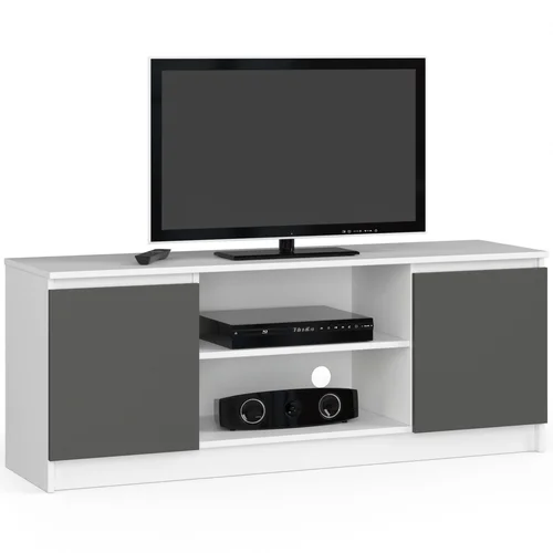 AKORD RTV KABINET K140 2D 1P BELO / SIVO, (21703374)