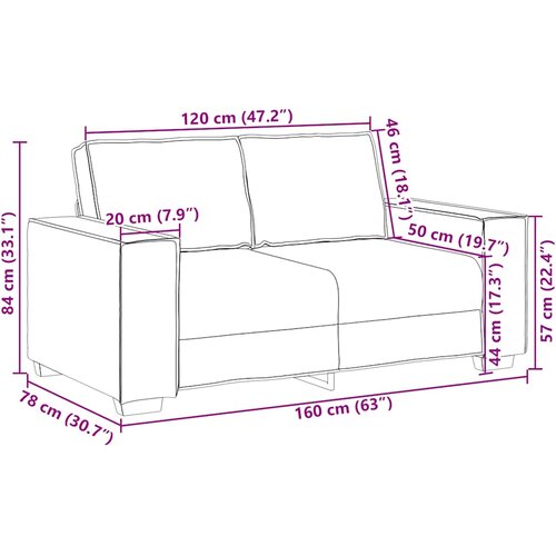  Dvodijelni set sofa s jastucima, smeđi bar&amp;scaron;un Slike