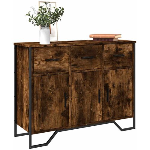  Komoda boja dimljenog hrasta 97x32,5x74,5 cm konstruirano drvo Cene