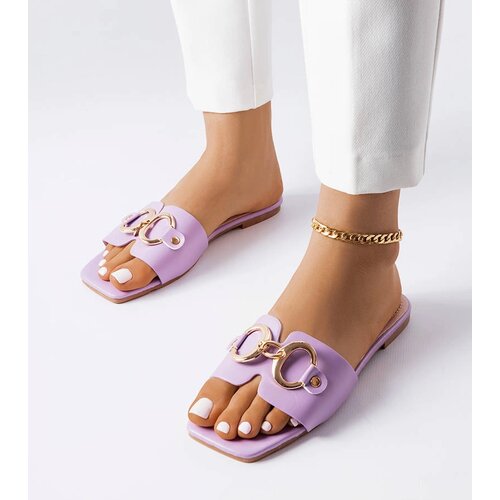 Gemre Purple elegant mules with chain Corbin Slike