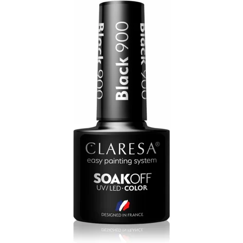 Claresa SoakOff UV/LED Color Black gel lak za nokte nijansa 900 5 g