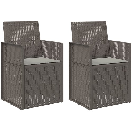  Vrtni jedilni stoli 2 pcs Svetlo siva PP, (5000285793) Cene