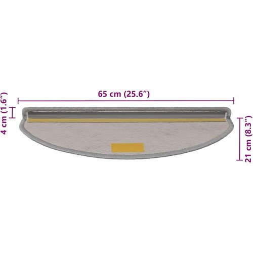 VidaXL Samoljepljivi otirači za stepenice 30 kom 65x21x4 cm srebrni Slike