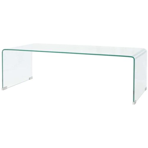 vidaXL Klubska mizica iz kaljenega stekla 98x45x30 cm prozorna Cene