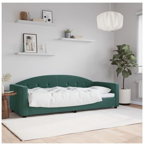 vidaXL Dnevni krevet tamnozeleni 80 x 200 cm baršunasti Cene