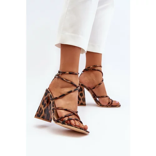 Kesi Fashionable brown high-heeled sandals Josette