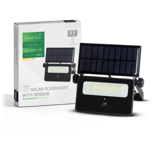 Greentech LED reflektor solarni (1.500 lm, 4.000 K, Do x &Scaron; x V: 119 x 30 x 74 mm, IP65) Cene