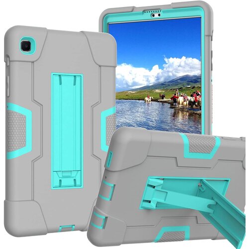NIKCORP Ovitek za Samsung Galaxy Tab A7 Lite 8,7 oklepljen s stojalom, robustna troslojna za&scaron;čita proti udarcem, silikon, siv, (5000139294) Cene