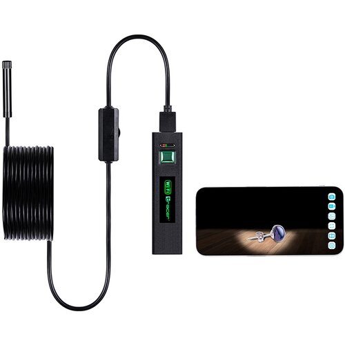 Tracer Kamera, endoskopska, LED, WiFi, vodootporna - HARDWIRE 5M 8MM LED WIFI, Crna Slike