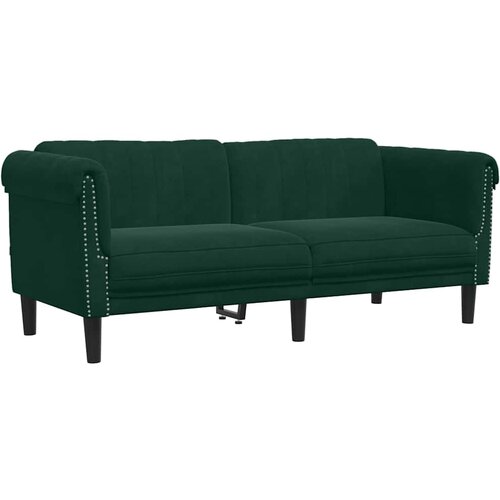  3-dijelni set sofa tamnozeleni bar&amp;scaron;unasti Slike