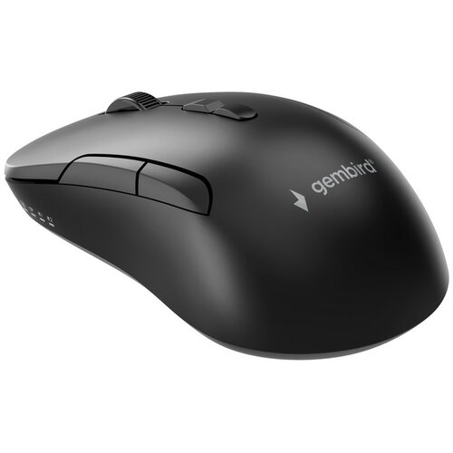Gembird MUSW2-7B-01 Dual-mode wireless mouse (2.4G + BT), 1600 DPI, 7-button, black Slike
