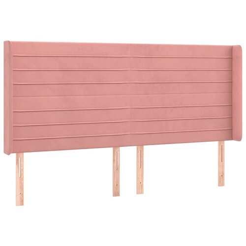Maison Chic posteljno vzglavje - vzglavna omarica - nočna omarica z ušesi roza 183x16x118/128 cm žamet, (21711302) Cene