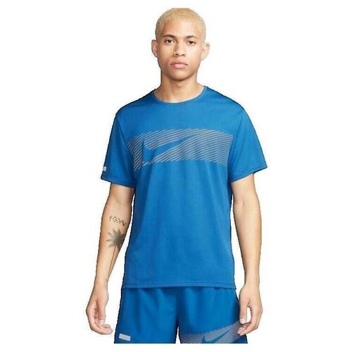 Nike Majice s kratkimi rokavi T-shirt Miler Flash Modra Slike