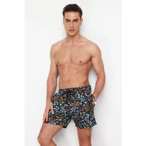 Trendyol Standard Size Patterned Swim Shorts