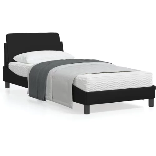  Okvir za krevet s uzglavljem crni 90x190 cm od umjetne kože