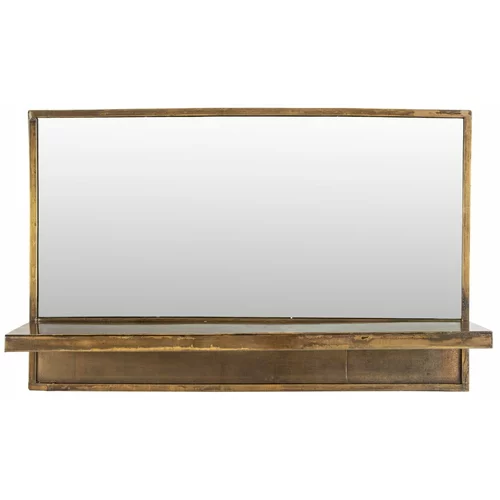 White Label Stensko ogledalo s polico 61x38 cm Feyza –