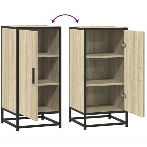  Komoda boja hrasta 35,5 x 35 x 76 cm konstruirano drvo i metal Slike