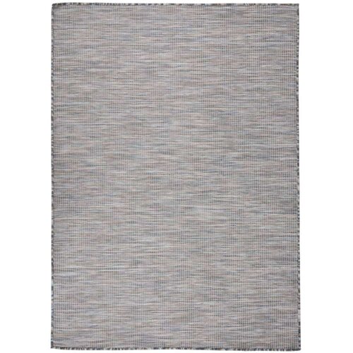 Vanjski tepih ravnog tkanja 200 x 280 cm smeđe-plava Cijene