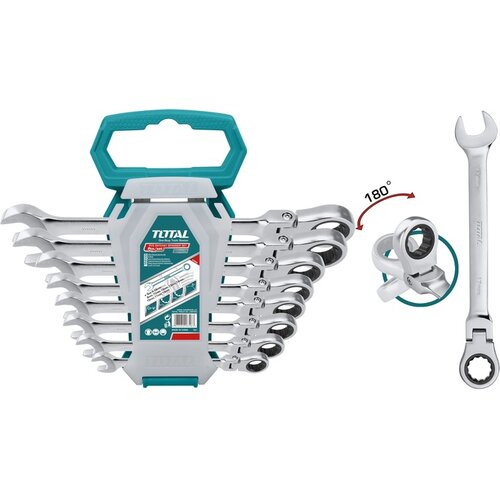 Total 8-dijelni set ključeva 586, 8/10/12/13/14/15/17/19/1,1kg/ INDUSTRIAL (THT102RK586) Cijene