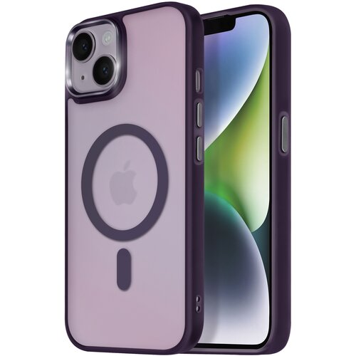 AVIZAR Ohi&scaron;je MagSafe za iPhone 14 Hrbtna podloga Frosted Obris, Vijolična, (5000017104) Cene