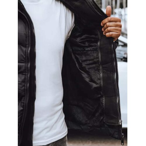 DStreet Black men's quilted winter jacket TX4193 Cene