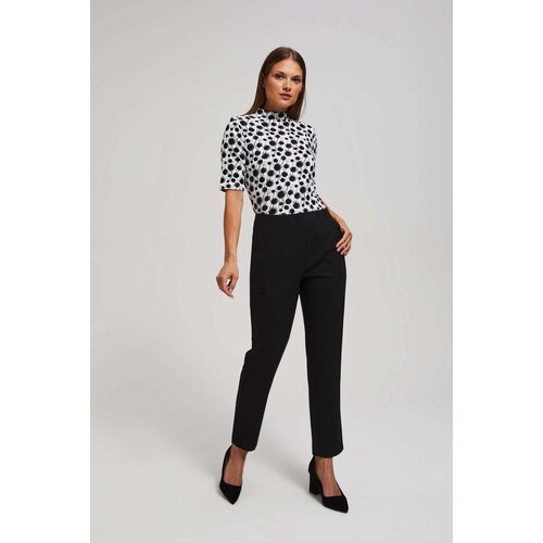 Moodo Marisse Black Straight Leg Trousers Slike