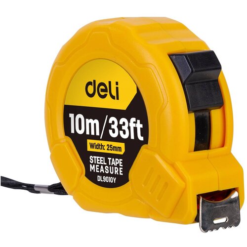 Deli Jekleni merilni trak 10m/25mm Tools EDL9010Y (rumen), (20628831) Cene